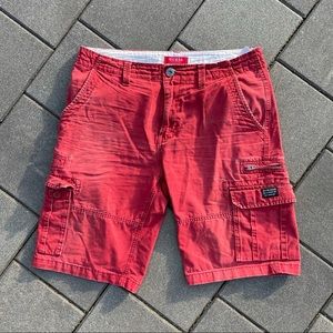 Guess Red Cargo shorts - size 33